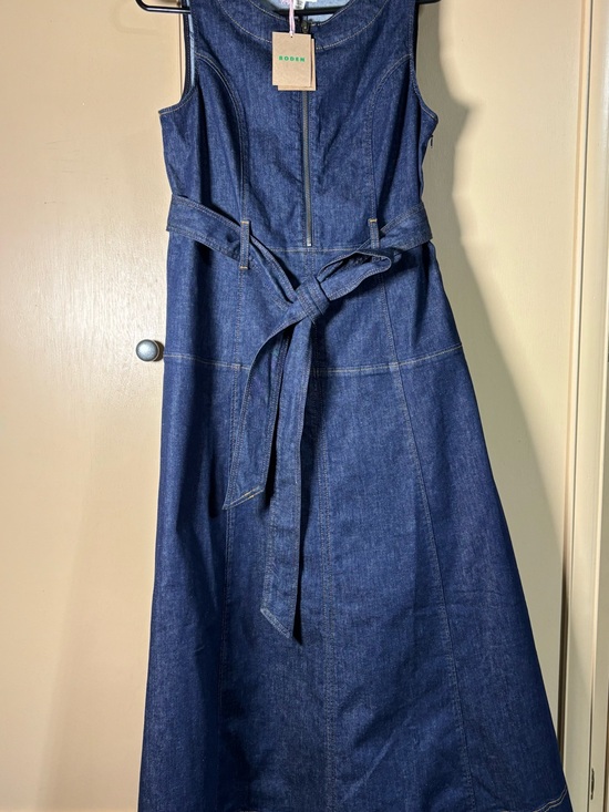 Boden Dresses & Skirts - Boden Sleeveless Denim Belted Maxi Dress - Indigo